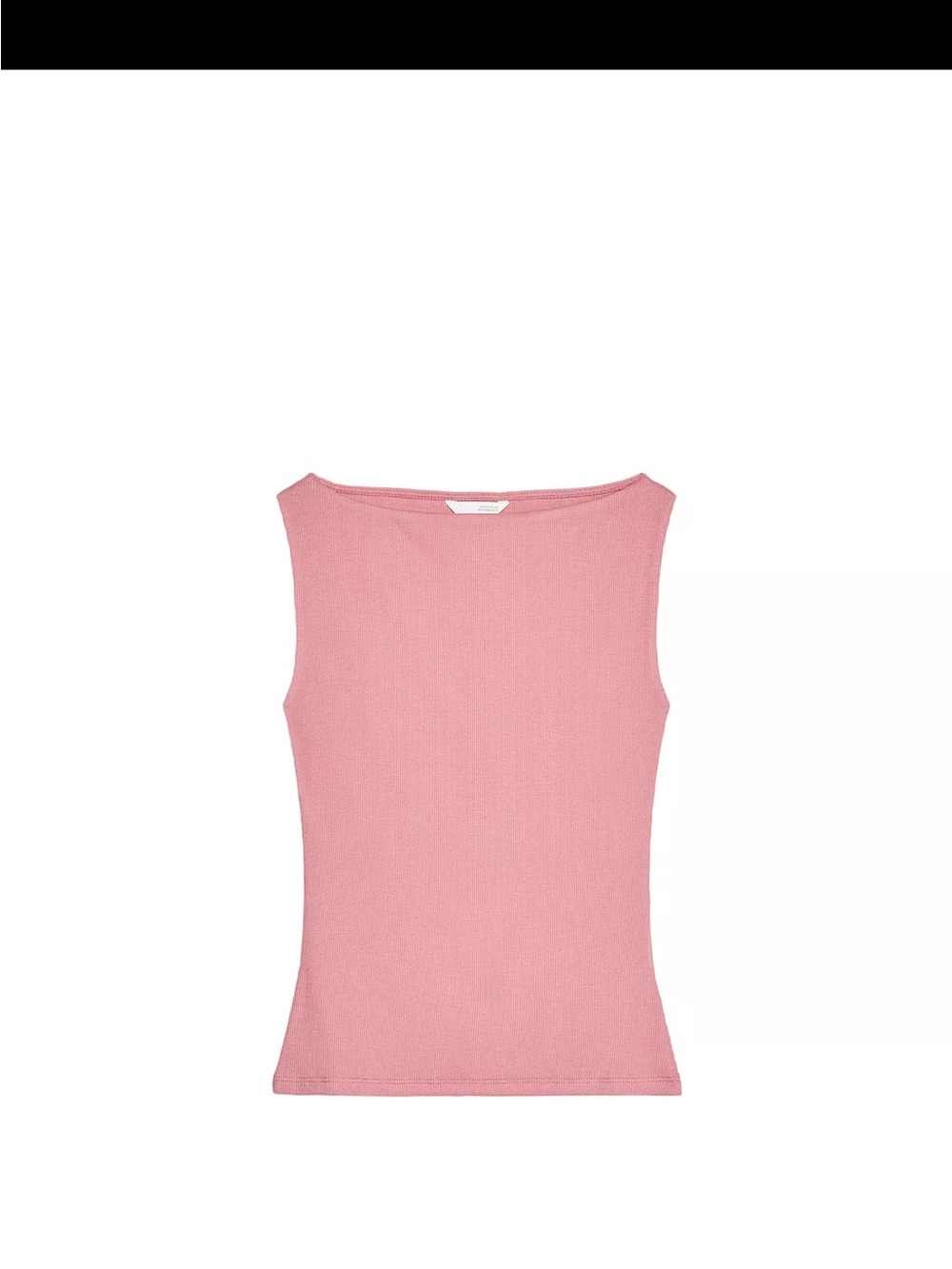 Zara Rose Pink Ribbed Tank Top